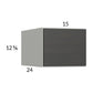 RTA Euro Cafe 15" x 12-5/8" x 24" Wall Cabinet with 2 Finished End Panels