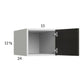RTA Euro Cafe 15" x 12-5/8" x 24" Wall Cabinet with 2 Finished End Panels