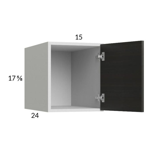 RTA Euro Cafe 15" x 17-5/8" x 24" Wall Cabinet with 1 Finished End Panel