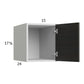 RTA Euro Cafe 15" x 17-5/8" x 24" Wall Cabinet with 2 Finished End Panels