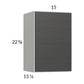 RTA Euro Cafe 15" x 22-5/8" Wall Cabinet with 2 Finished End Panels