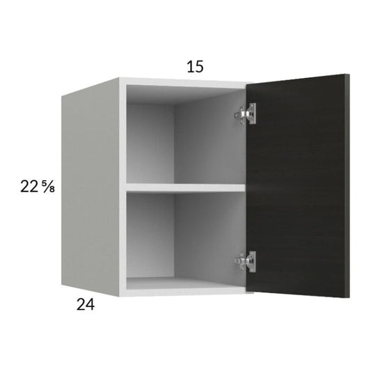 RTA Euro Cafe 15" x 22-5/8" x 24" Wall Cabinet with 1 Finished End Panel