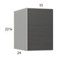 RTA Euro Cafe 15" x 22-5/8" x 24" Wall Cabinet with 2 Finished End Panels