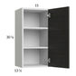 RTA Euro Cafe 15" x 30-1/4" Wall Cabinet with 1 Finished End Panel
