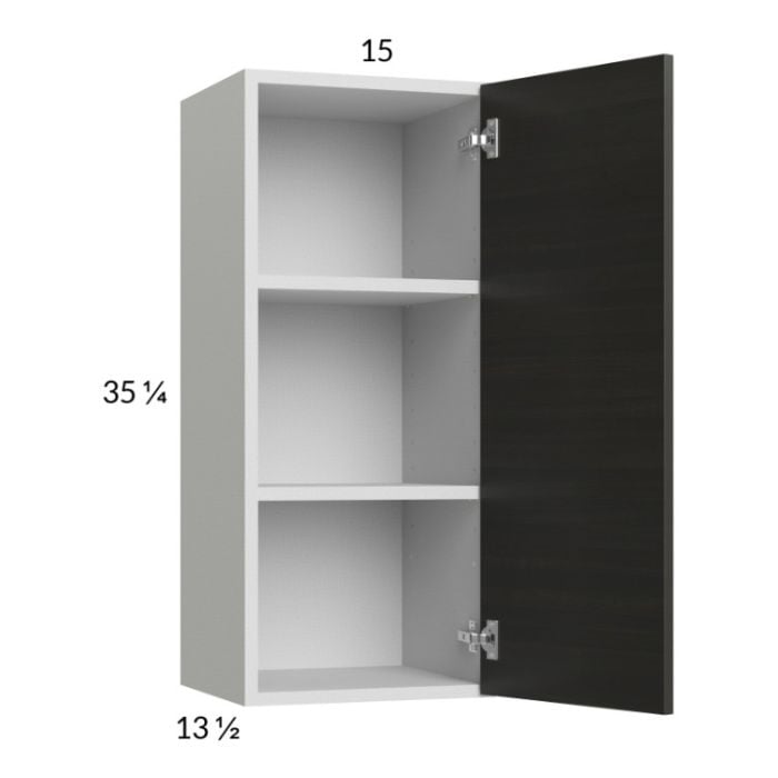 RTA Euro Cafe 15" x 35-1/4" Wall Cabinet with 1 Finished End Panel