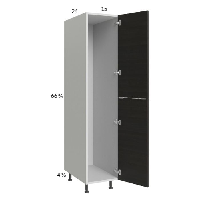 RTA Euro Cafe 15" x 71-1/4" Open Utility Cabinet with 1 Door and 2 Finished End Panels