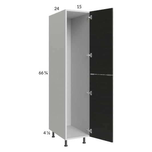 RTA Euro Cafe 15" x 71-1/4" Open Utility Cabinet with 1 Door and 2 Finished End Panels