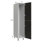 RTA Euro Cafe 15" x 71-1/4" Open Utility Cabinet with 1 Door