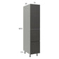 RTA Euro Cafe 15" x 71-1/4" Utility Cabinet with 1 Door, 2 Drawers and 1 Finished End Panel