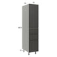 RTA Euro Cafe 15" x 71-1/4" Utility Cabinet with 1 Door, 3 Drawers, and 2 Finished End Panels