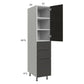 RTA Euro Cafe 15" x 71-1/4" Utility Cabinet with 1 Door, 3 Drawers, and 2 Finished End Panels