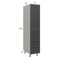 RTA Euro Cafe 15" x 71-1/4" Utility Cabinet with 1 Door, 4 Drawers, and 1 Finished End Panel