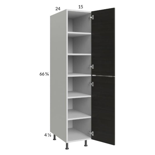 RTA Euro Cafe 15" x 71-1/4" Utility Cabinet with 1 Door and 1 Finished End Panel