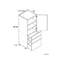 RTA Euro Cafe 15" x 71-1/4" Utility Cabinet with 1 Door and 3 Drawers