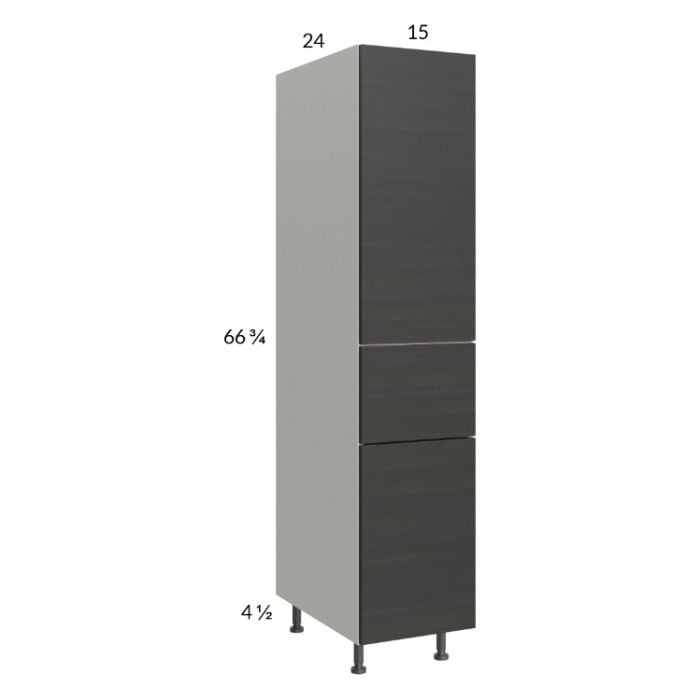 RTA Euro Cafe 15" x 71-1/4" Utility Cabinet with 2 Doors, 1 Drawer, and 2 Finished End Panels