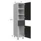 RTA Euro Cafe 15" x 71-1/4" Utility Cabinet with 2 Doors and 1 Drawer