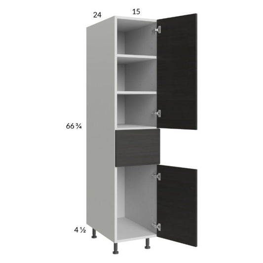 RTA Euro Cafe 15" x 71-1/4" Utility Cabinet with 2 Doors and 1 Drawer