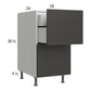 RTA Euro Cafe 18" 2-Drawer Base Cabinet with 1 Inner Drawer and 2 Finished End Panels