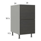 RTA Euro Cafe 18" 2-Drawer Base Cabinet with 2 Finished End Panels