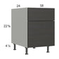 RTA Euro Cafe 18" 2-Drawer Desk Base Cabinet with 2 Finished End Panels