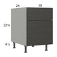 RTA Euro Cafe 18" 2-Drawer Desk Base Cabinet