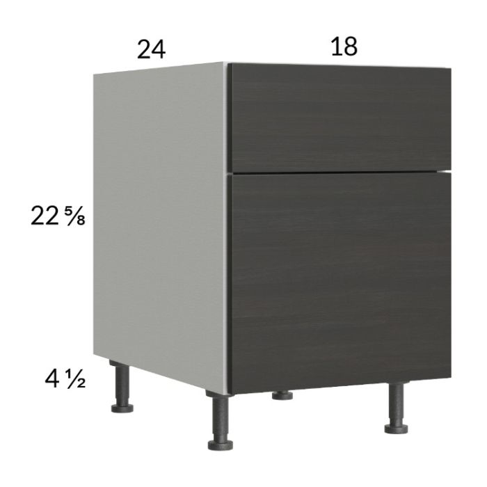 RTA Euro Cafe 18" 2-Drawer Desk Base Cabinet