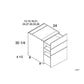RTA Euro Cafe 18" 3-Drawer Base Cabinet with 1 Finished End Panel