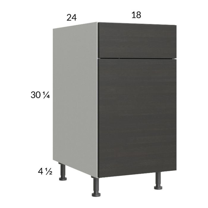 RTA Euro Cafe 18" Base Cabinet with 2 Finished End Panels