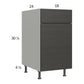 RTA Euro Cafe 18" Base Cabinet with Double Trashcan Pullout