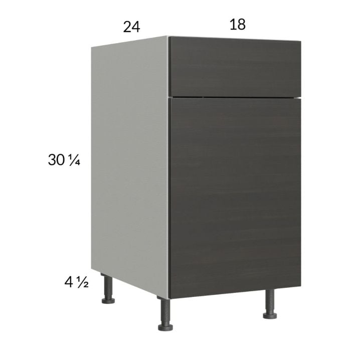 RTA Euro Cafe 18" Base Cabinet with Double Trashcan Pullout