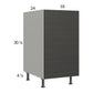 RTA Euro Cafe 18" Full Height Door Base Cabinet