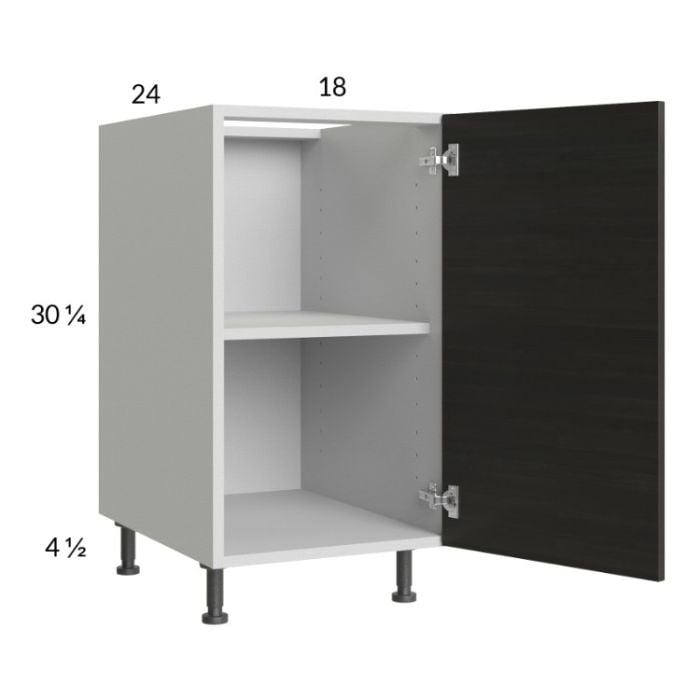 RTA Euro Cafe 18" Full Height Door Base Cabinet with 1 Finished End Panel