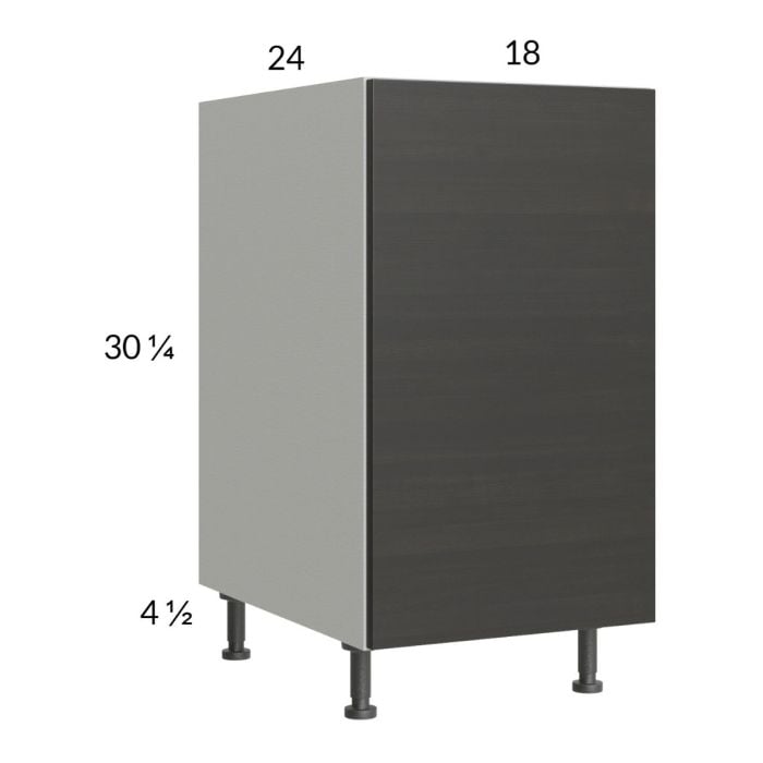 RTA Euro Cafe 18" Full Height Door Base Cabinet with Double Trashcan Pullout