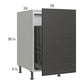 RTA Euro Cafe 18" Full Height Door Base Cabinet with Double Trashcan Pullout