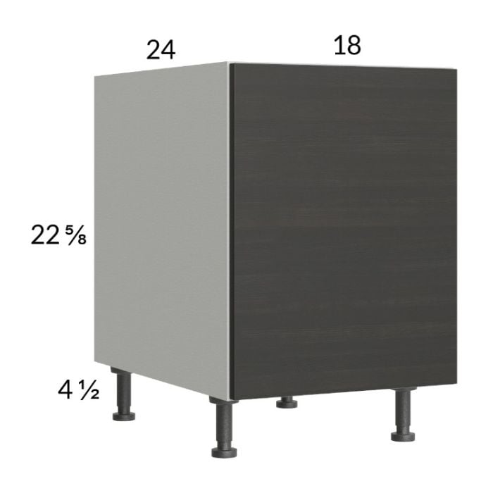 RTA Euro Cafe 18" Full Height Door Desk Base Cabinet with 1 Finished End Panel