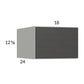 RTA Euro Cafe 18" x 12-5/8" x 24" Wall Cabinet with 1 Finished End Panel
