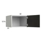 RTA Euro Cafe 18" x 12-5/8" x 24" Wall Cabinet with 2 Finished End Panels