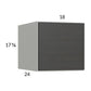 RTA Euro Cafe 18" x 17-5/8" x 24" Wall Cabinet with 1 Finished End Panel