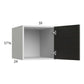 RTA Euro Cafe 18" x 17-5/8" x 24" Wall Cabinet with 1 Finished End Panel
