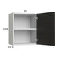 RTA Euro Cafe 18" x 22-5/8" Wall Cabinet with 1 Finished End Panel