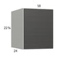 RTA Euro Cafe 18" x 22-5/8" x 24" Wall Cabinet with 2 Finished End Panels
