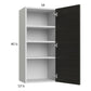 RTA Euro Cafe 18" x 40-1/4" Wall Cabinet with 1 Finished End Panel
