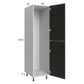 RTA Euro Cafe 18" x 71-1/4" Open Utility Cabinet with 1 Door, 2 Finished End Panels, and 3 Set of Shelves