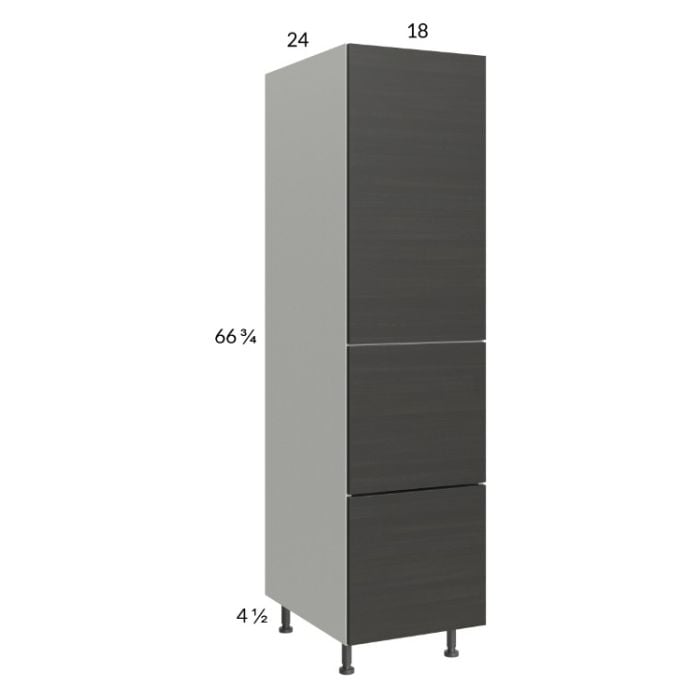 RTA Euro Cafe 18" x 71-1/4" Utility Cabinet with 1 Door, 2 Drawers, 1 Inner Drawer, and 1 Finished End Panel