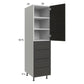 RTA Euro Cafe 18" x 71-1/4" Utility Cabinet with 1 Door, 4 Drawers, and 1 Finished End Panel
