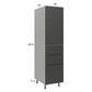 RTA Euro Cafe 18" x 71-1/4" Utility Cabinet with 1 Door and 3 Drawers