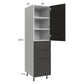 RTA Euro Cafe 18" x 71-1/4" Utility Cabinet with 1 Door and 3 Drawers