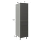 RTA Euro Cafe 18" x 71-1/4" Utility Cabinet with 2 Doors and 1 Drawer