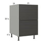 RTA Euro Cafe 21" 2-Drawer Base Cabinet with 1 Inner Drawer and 2 Finished End Panels