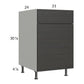 RTA Euro Cafe 21" Base Cabinet with 1 Finished End Panel